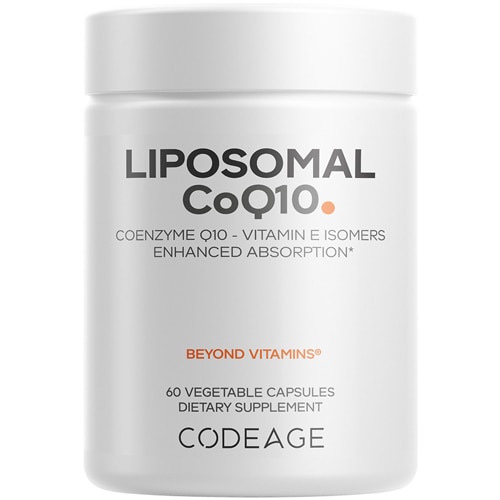 Codeage Liposomal CoQ10 - Vitamin E Tocopherols & 125 mg Coenzyme Q10 - Cardiovascular Support