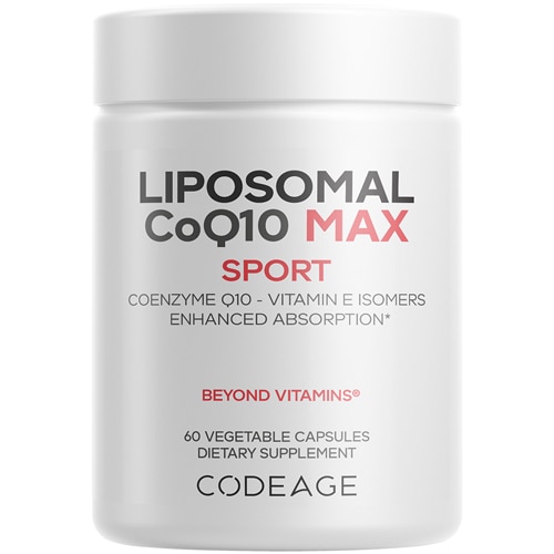 Codeage Liposomal CoQ10 - Vitamin E Tocopherols & 250 mg Coenzyme Q10 - Cardiovascular Support