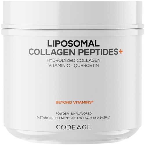 Codeage Liposomal Collagen Peptides + Vitamin C & Quercetin Powder Supplement Unflavored