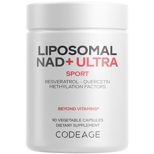 Codeage Liposomal NAD+ Ultra - Trans-Resveratrol Quercetin Betaine Riboflavin Vitamin B12