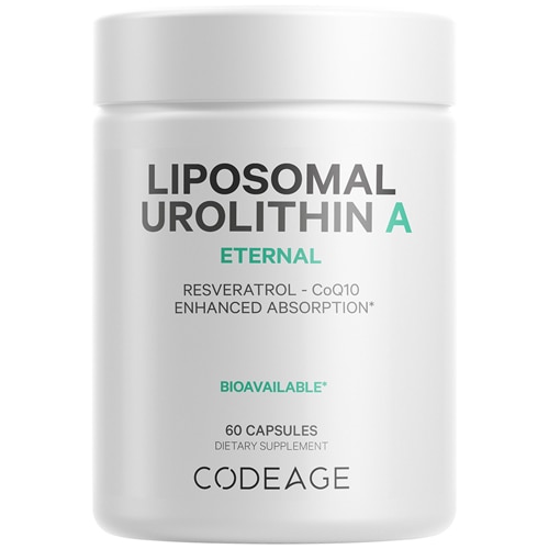 Codeage Liposomal Urolithin A Supplement - Resveratrol Betaine CoQ10 -- 60 Capsules