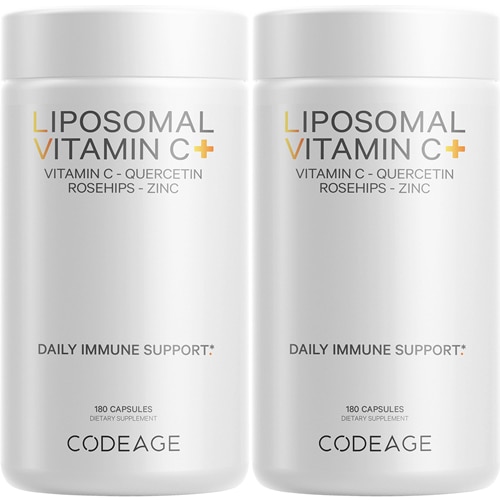 Codeage Liposomal Vitamin C 1500 mg - Immune System Support Formula - Bioflavonoids