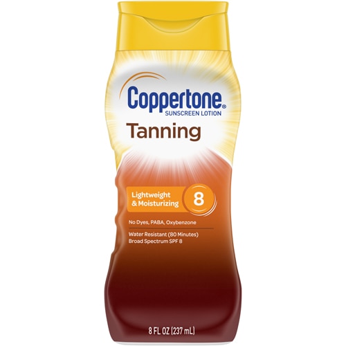 Coppertone Tanning Defend &amp; Glow™ Sunscreen Lotion SPF 8 -- 8 fl oz