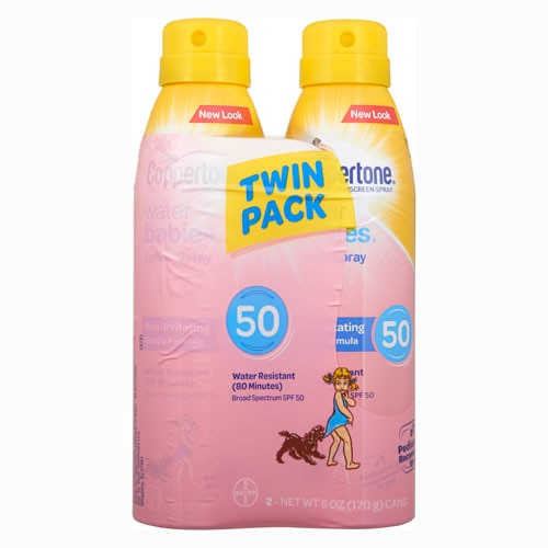 Coppertone Water Babies® Lotion Spray SPF 50 Twin Pack -- 6 oz Each / Pack of 2