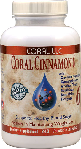 Coral LLC Cinnamon 6 -- 243 Vegetable Capsules
