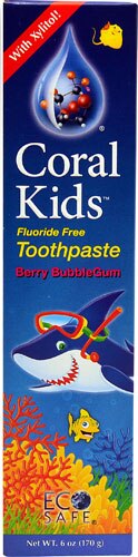 Coral LLC Coral Kids' Toothpaste Fluoride Free Berry BubbleGum -- 6 oz