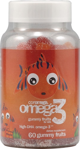 Coromega Omega 3 Gummy Fruits for Kids -- 60 Gummies