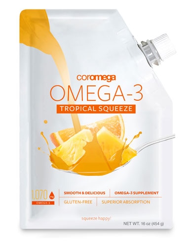 Coromega Omega-3 Tropical Squeeze -- 16 fl oz