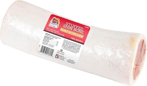 Country Kitchen Dog Chew Treat Stuffed Shin Bone Peanut Butter