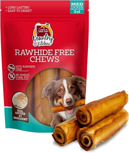 Country Kitchen Rawhide Free Chew Stick Dog Treat Chicken