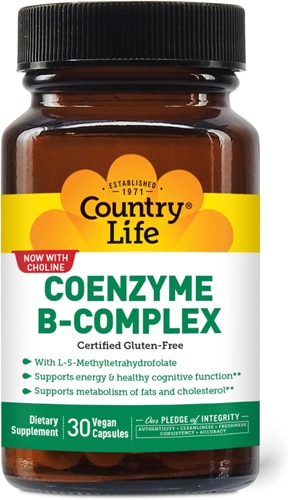 Country Life Coenzyme B-Complex Caps -- 30 Vegetarian Capsules