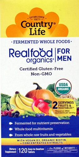 Country Life Realfood Organics® For Men Whole Food Multivitamin