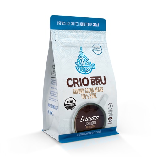 Crio Bru Paleo Ecuador Light Roast Ground Cocoa Beans Rich and Floral -- 10 oz