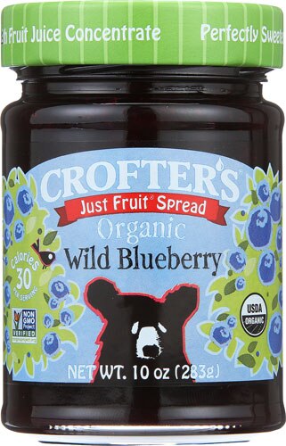 Crofters Organic Just Fruit Spread Wild Blueberry
