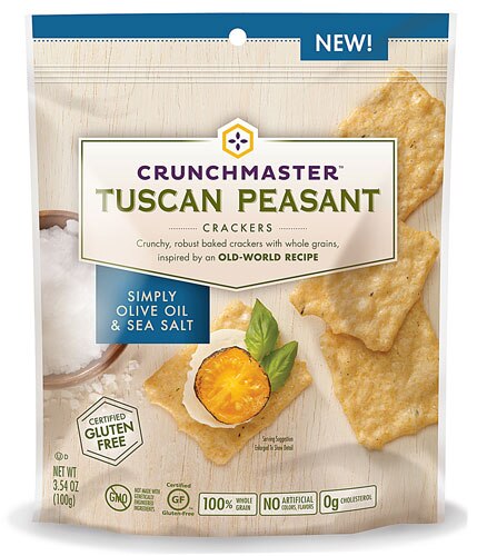 Crunch Master Tuscan Peasant Crackers Gluten Free Simply Olive Oil & Sea Salt