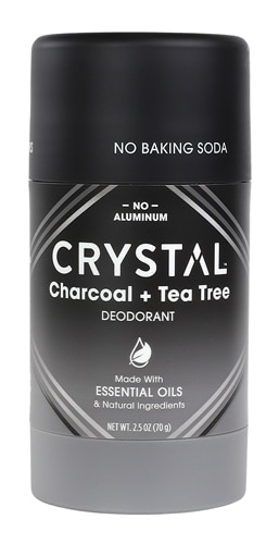 Crystal Magnesium Enriched Deodorant Stick Charcoal & Tea Tree