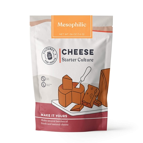 Cultures For Health Non-GMO Cheese Starter Culture Mesophilic -- 8 Packets