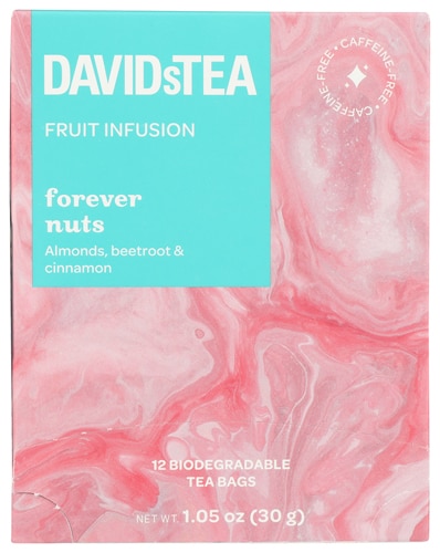 DAVIDsTEA Herbal Tea Caffeine-Free Vegan Forever Nuts