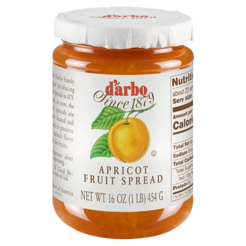 D'Arbo Gluten Free Fruit Spread Apricot -- 16 oz