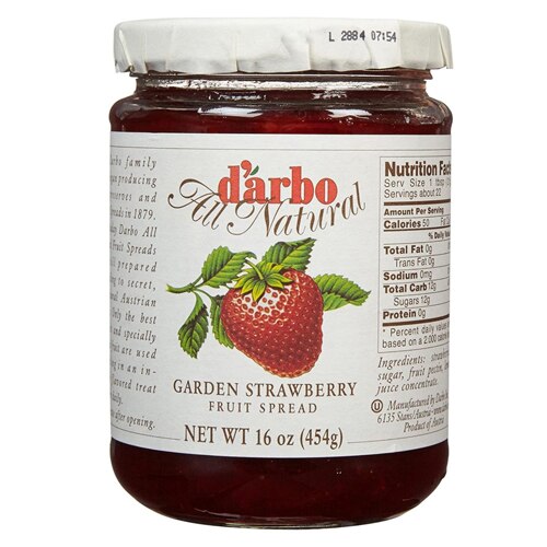 D'Arbo Gluten Free Fruit Spread Garden Strawberry -- 16 oz
