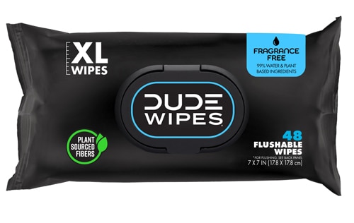 DUDE Wipes XL Flushable Wipes Fragrance Free