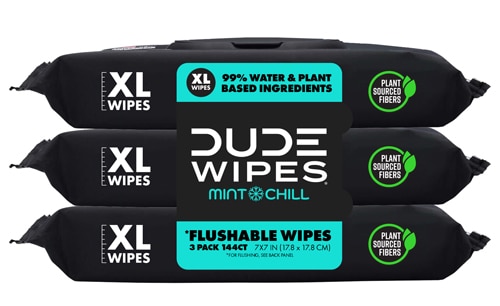DUDE Wipes XL Flushable Wipes Mint Chill - 3 Packs