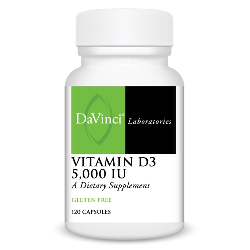 DaVinci Laboratories Vitamin D3 -- 5000 IU - 120 Capsules