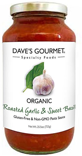 Dave's Gourmet Organic Pasta Sauce Roasted Garlic & Sweet Basil
