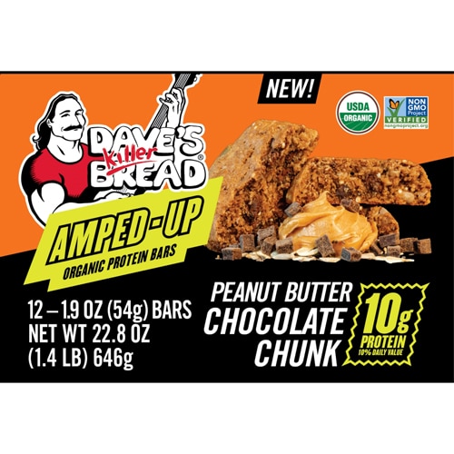 Dave's Killer Bread Protein Bars Organic Peanut Butter Chocolate Chunk