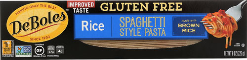 DeBoles Gluten Free Rice Spaghetti Style Pasta -- 8 oz