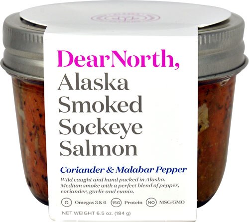 Dear North Alaska Smoked Sockeye Salmon Coriander &amp; Malabar Pepper -- 6.5 oz