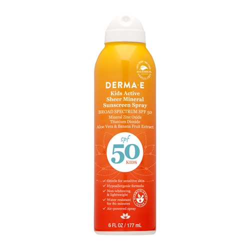 Derma E Kids Mineral Sunscreen Spray Active Sheer SPF 50