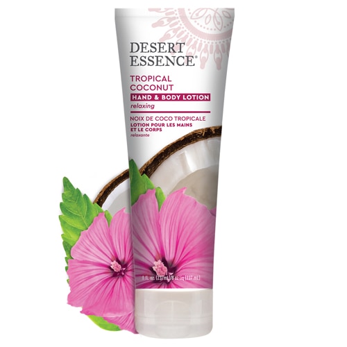 Desert Essence Organic Relaxing Hand and Body Lotion Tropical Coconut