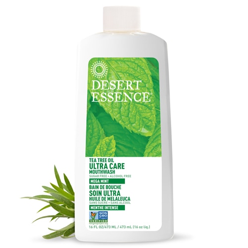 Desert Essence Ultra Care Tea Tree Oil Mouthwash Mega Mint