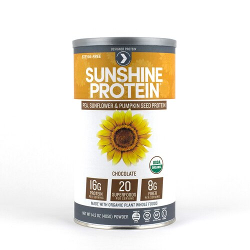 Designer Protein Sunshine Organic Protein™ Chocolate -- 12 oz