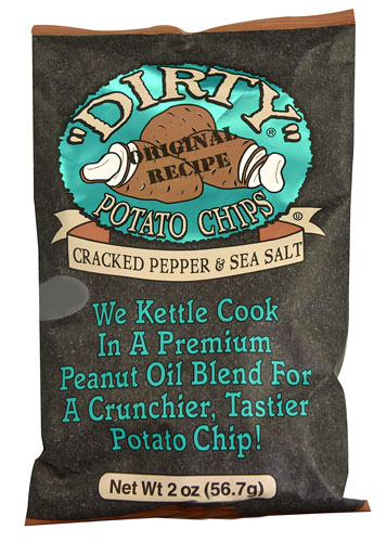 Dirty Potato Chips Original Recipe Potato Chips Cracked Pepper &amp; Sea Salt -- 2 oz