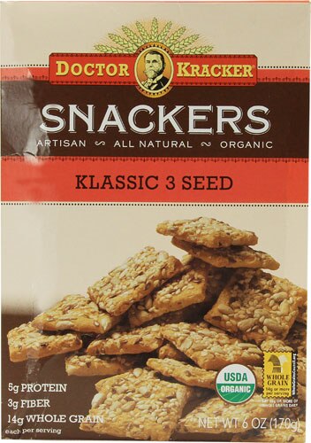 Doctor Kracker Organic Snackers Klassic 3 Seed -- 6 oz