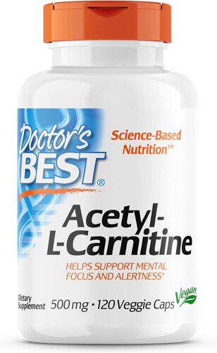 Doctor's Best Acetyl-L-Carnitine with Biostin Carnitines -- 500 mg - 120 Veggie Caps