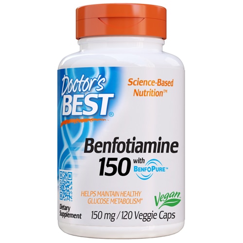 Doctor's Best Benfotiamine 150 with BenfoPure™ -- 150 mg - 120 Veggie Caps