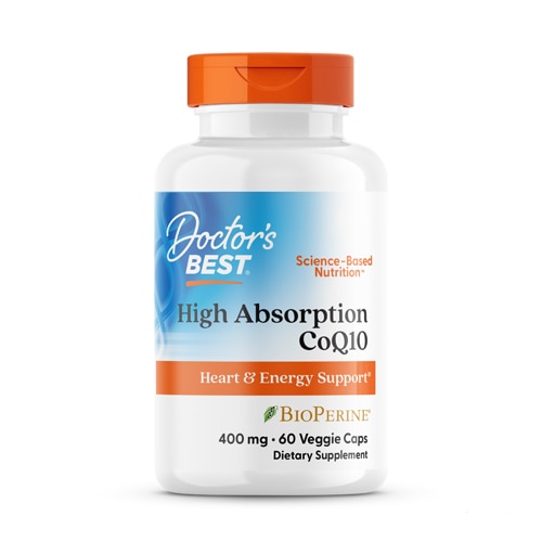 Doctor's Best High Absorption CoQ10 with Bioperine® -- 400 mg - 60 Veggie Caps