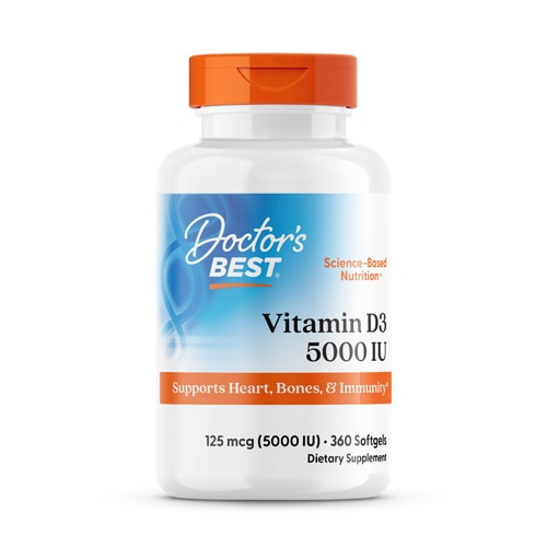 Doctor's Best Vitamin D3 -- 5000 IU - 360 Softgels