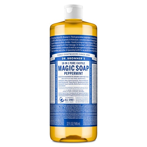 Dr. Bronner's 18-IN-1 Pure-Castile Magic Soap Peppermint