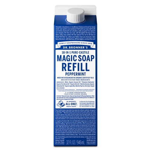 Dr. Bronner's 18-IN-1 Pure-Castile Magic Soap Peppermint