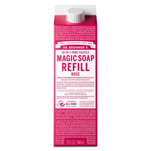 Dr. Bronner's 18-IN-1 Pure-Castile Magic Soap Rose