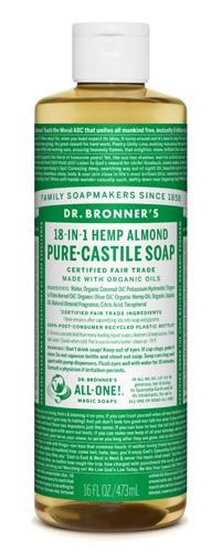 Dr. Bronner's Pure Castile Liquid Soap Almond -- 16 fl oz