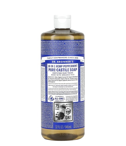 Dr. Bronner's Pure Castile Liquid Soap Hemp Peppermint