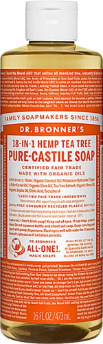Dr. Bronner's Pure Castile Liquid Soap Hemp Tea Tree