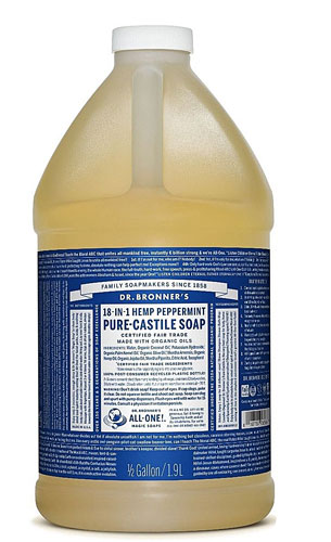Dr. Bronner's Pure Castile Liquid Soap Peppermint -- 64 fl oz