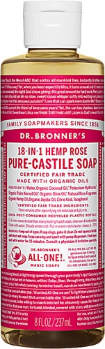 Dr. Bronner's Pure Castile Liquid Soap Rose
