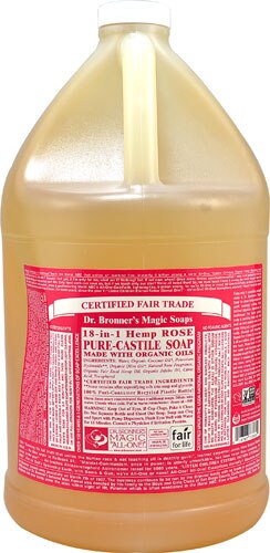 Dr. Bronner's Pure Castile Liquid Soap Rose -- 1 Gallon